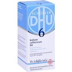 Eine Packung Schüßler-Salze mit Kalium sulfuricum D6 Tabletten.